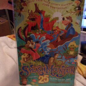 NEW Disney Splash Mountain 25th anniversary Disneyland sign 8x12